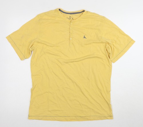 Parx Henley T-Shirt Herren gelb XL