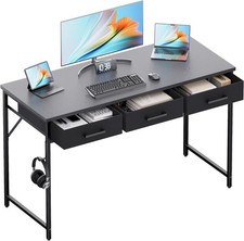 47 Inch Small Computer Desk W/ 3 Drawers Bedroom Study Writing Home Office Table