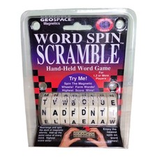 Vintage Word Spin Scramble Hand Held Game Brain Teaser Puzzle Mind Geospace 1995