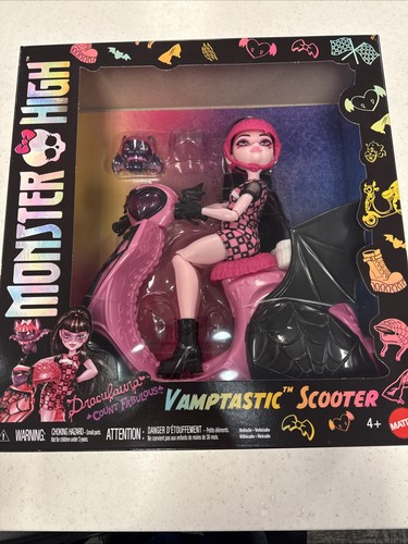 2025 Mattel Monster High "Draculaura Vamptastic Scooter Playset" #JDR61 *NRFB*