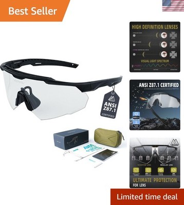 Shooting Glasses Anti Fog with High Definition Lenses, ANSI Z87.1 Certified T...