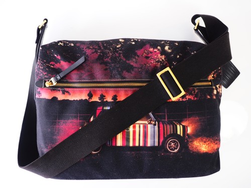 Paul Smith Tasche gestreift Mini Car at Sunset Flight Crossbody Messenger Bag - Bild 20 von 21