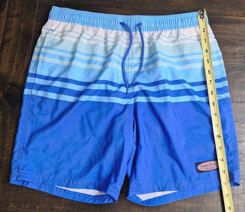 Vineyard Vines Swim Trunks Men's XS Striped 6" Lined/Pockets/Logo/Bag - Picture 7 of 13