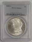 1880-S San Francisco Minted Morgan Silver Dollar PCGS Graded MS64 Rim Toner $150