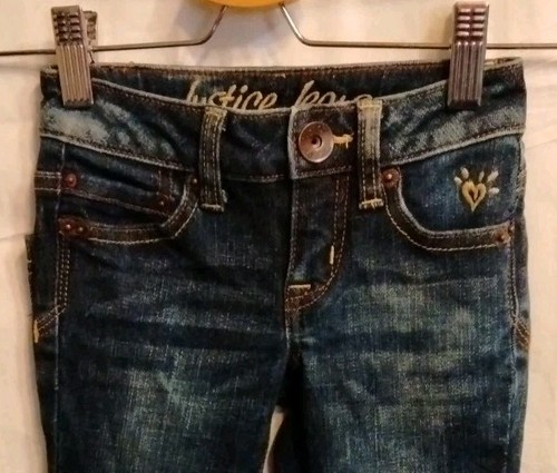 JUSTICE JEANS SIMPLY LOW STRETCH SKINNY GIRLS SIZE 6S - Picture 2 of 9