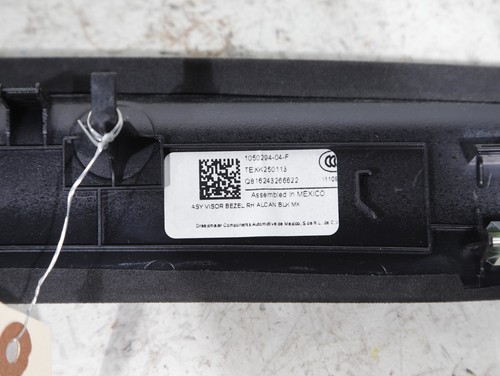 16-23 Tesla Model X Rear Right Windshield Sunvisor Trim Bezel ALCANTARA OEM 102K - Picture 6 of 7