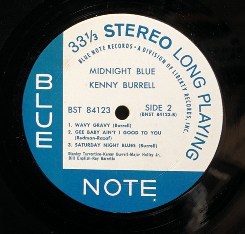 KENNY BURRELL "MIDNIGHT BLUE" BLUE NOTE BST84123 LIBERTY VAN GELDER VG+/VG++ - Picture 4 of 4