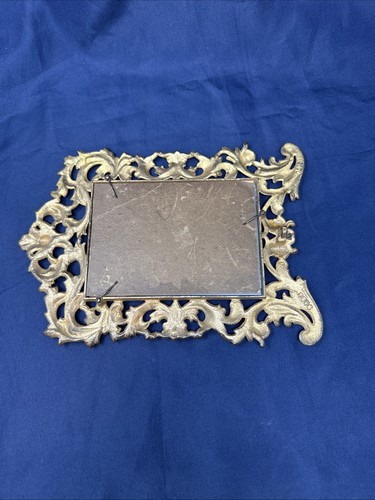 Antiker viktorianischer Standstaffelei-Gestell/Spiegeltisch aus Gusseisen gold vergoldet - Bild 10 von 22