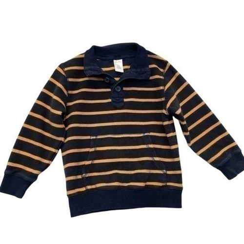 Gymboree Striped Sweatshirt Pullover Navy Orange stripes Size 5