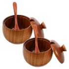  1Set Zuckerdose: Gewürzglas aus Holz mit Deckel und Löffel, Gewürzbehälter,