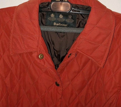 Barbour Jacke Damen Anorak Jacket Kurzmantel Gr. 38 Orange - Bild 3 von 5