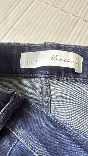 KanCan High Rise Super Flare Button Fly Jeans Distressed Sz 3/25 Petite - Imagen 6 de 8