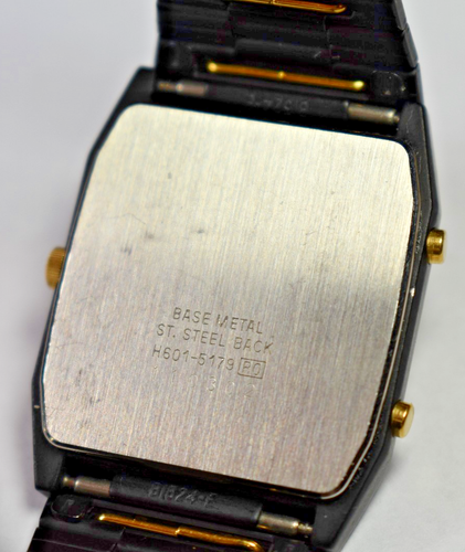 Vintage Seiko Watch Black/Gold Tone Analog Digital H601-5179 NEW BATTERY! - Picture 2 of 10