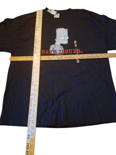 Vintage Bart Simpson I Have Issues T-Shirt Size XL - Picture 5 of 5