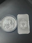 Scottsdale 1oz silver bar & 2023 Britannia 1oz silver round