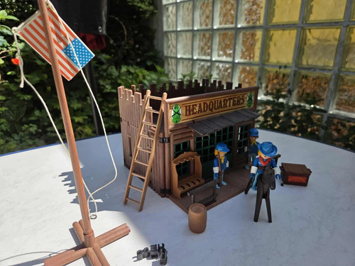 Playmobil Western Union Nordstaaten HQ Hauptquartier mit Soldaten - Bild 3 von 5