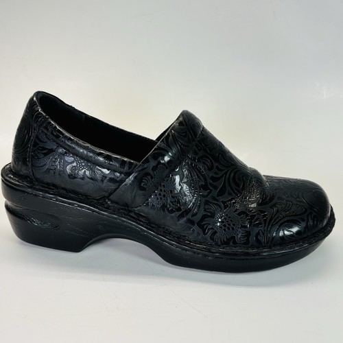 BOC Born Concept Shoes Womens 9.5 Peggy Casual Slip On Tooled Clogs C45797 Black - Picture 8 of 15