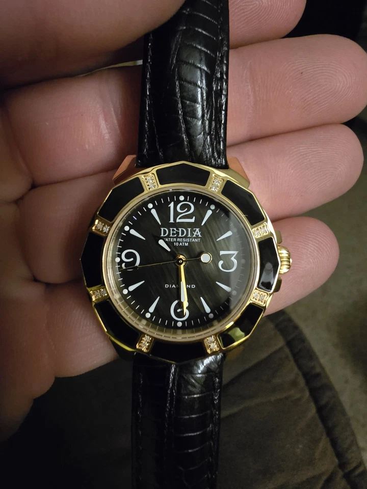 Reloj AQUASWISS DEDIA para mujer Lily L diamante/negro MOP Swiss Movt nuevo con caja Foto 4 de 4