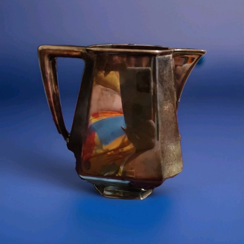 Vintage Mulholland Brothers Electroplate Nickel Silver Tea Pitcher 4pts Octagon - Picture 8 of 10