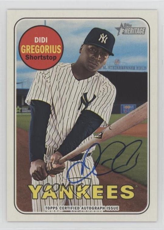 2018 Topps Heritage Real One Auto Didi Gregorius #ROA-DG Auto
