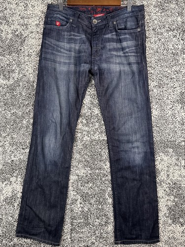 Vans Blue Jeans Mens 30 X 32 (Actual Size 33 X 30) Skater Cotton Blend Whiskered - Picture 2 of 11