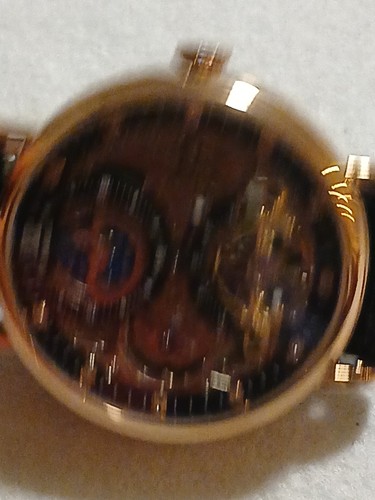 Reloj Automático Onola Analógico Mecánico (Automático) Hombre Esqueleto Dorado Negro  - Imagen 8 de 10