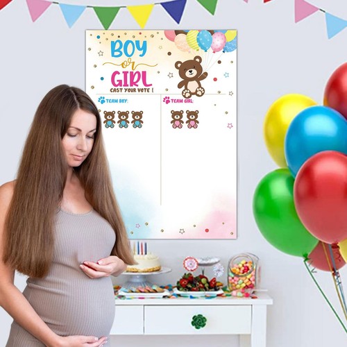 Baby Gender Reveal Games Girl Or Boy Gender Reveal Voting Game Interactive Board - Bild 11 von 14