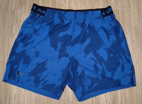 Under Armour Vanish Woven Shorts Men's XL Stretch Waistband Blue Printed Bottoms - Picture 2 of 14