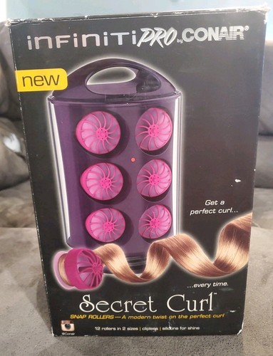 Conair Infiniti Pro Secret Curl 12 Silicone Hot Snap Rollers Curlers NEW