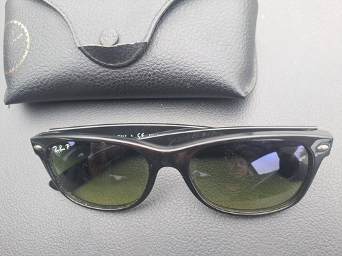 Gafas de sol Ray-Ban 2132 negras azules polarizadas Wayfarer - Imagen 9 de 9