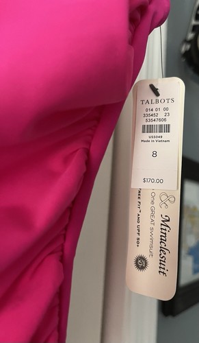 Talbot Miraclesuit Regatta Swimsuit Firm Control, Underwire Ruched Pink Size 4 - Picture 4 of 7