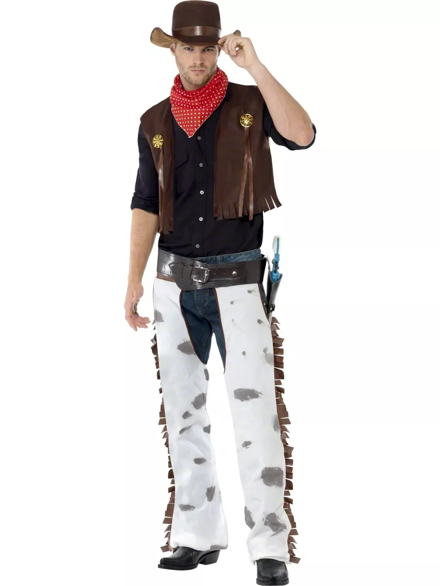 Mens Cowboy Fancy Dress Costume Cow Boy Outfit Ref 20471 by