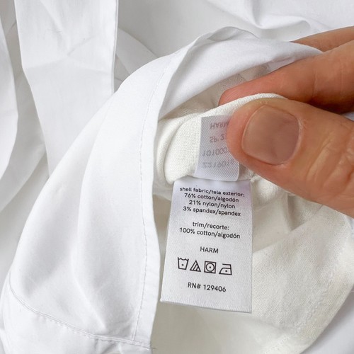 Venus: NEU tiefes gerafftes weißes Langarmshirt-Etuikleid mit V-Ausschnitt vorne: Größe 8 - Bild 6 von 6