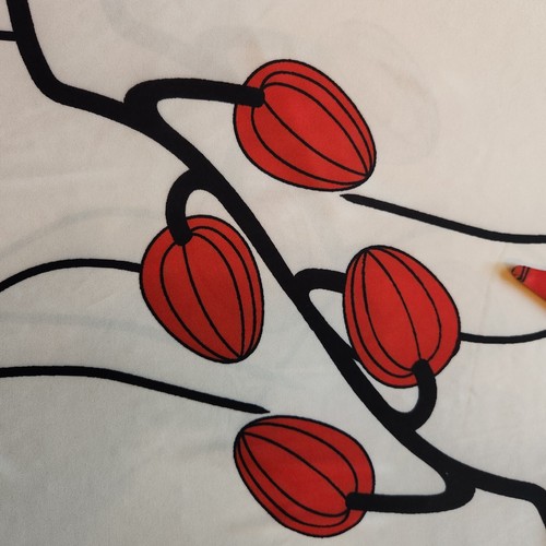 Lily by Firmiana Top Size 1XL Blouse 3/4 Red Floral Stretch White - Picture 7 of 7