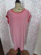 TOMMY HILFIGER, WOMEN'S NEW RED VISCOSE BL SLEEVELESS NO WAIST DRESS, SIZE L