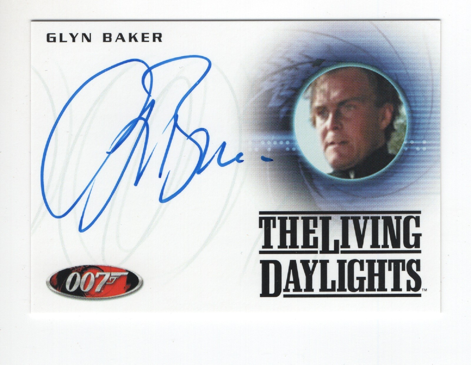 James Bond Autographs & Relics autograph insert card A242 of Glyn Baker