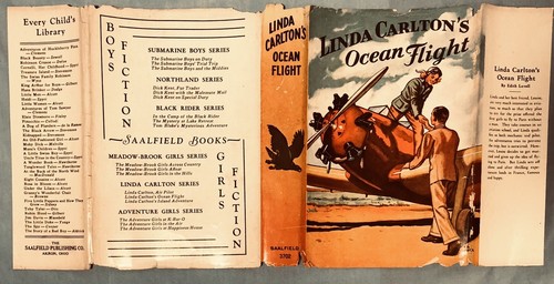 Linda Carlton's Ocean Flight Edith Lavell Air Adventure Vintage Hardback DJ - Imagen 5 de 7