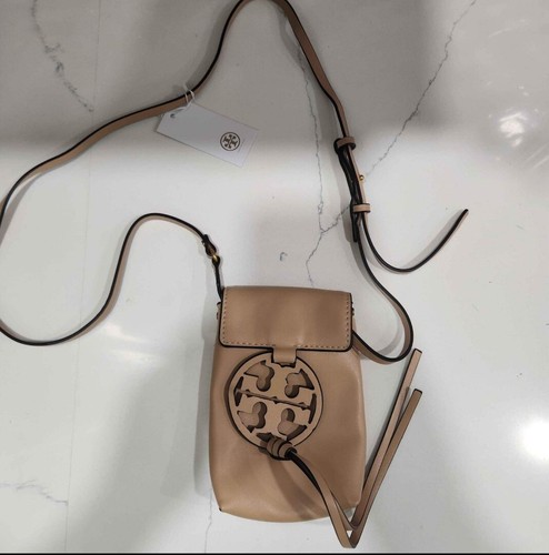 Tory Burch Umhängetasche 61023 Miller Metal Logo Leder hellbraun