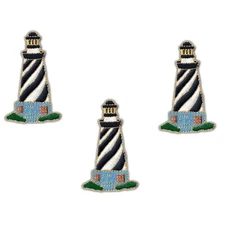 Lighthouse Patches (3-Pack) Lighthouse Embroidered Iron on Patch Appliques