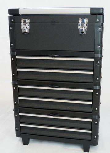 Metall Werkzeugtrolley B3-B BLACK EDITION mit Schubladenverriegelung und Schloss - Bild 8 von 8