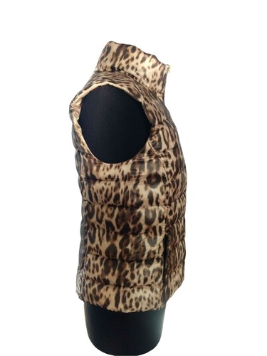 Tommy Bahama Pufferweste Damen Größe S reversibel Daunenleopard Tierdruck Neu - Bild 5 von 12