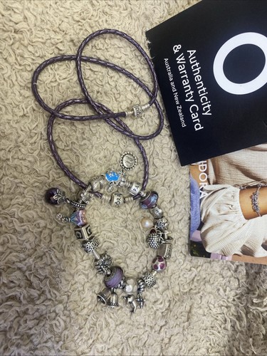 Genuine Pandora Bundle Bracelet X 2, Necklace X 1 and Rare + Retired Charms - Picture 2 of 18