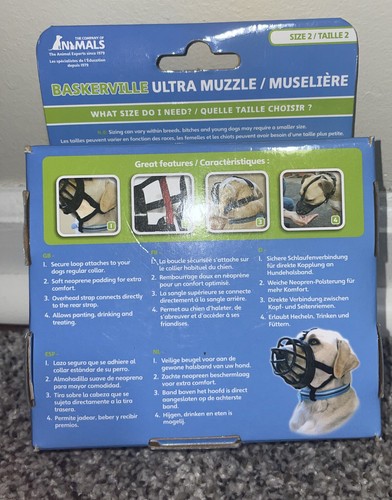 Baskerville Ultra Muzzle for Dogs Size 2 - Dogs 12-25 lbs - (Nose Circ 10.5") - Picture 2 of 4