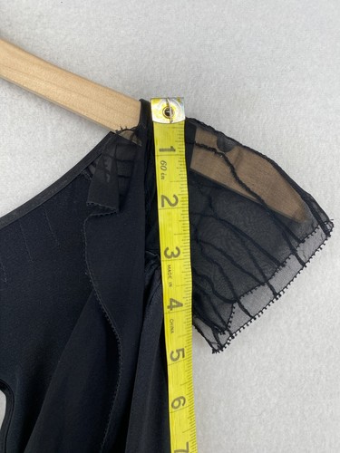 Vintage Marc Jacobs Runway Kleid 8 Dutchess Seide Satin Chiffon Wickel schwarz USA - Bild 18 von 24