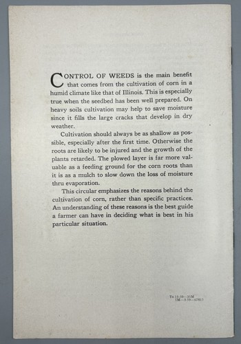 University of Illinois Circular No. 597 - Why Cultivate Corn?, January 1946 - Picture 4 of 4