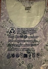 Lands End 100 Cotton SS Mid-Calf Nightgown - 3x Lavender Cloud Classic Floral