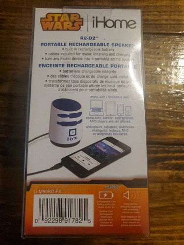 Altavoz Bluetooth recargable inalámbrico iHome Star Wars R2D2 iHome ¡NUEVO! (50) - Imagen 3 de 6