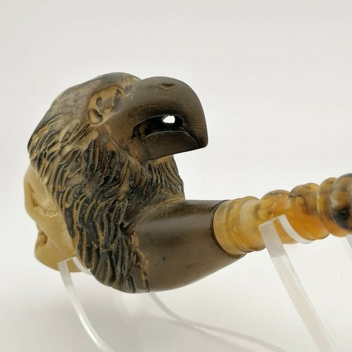 Eagle Skull,Meerschaum Pipe With Case,Block Meerschaum,Unique Meerschaum Pipes - Picture 5 of 9