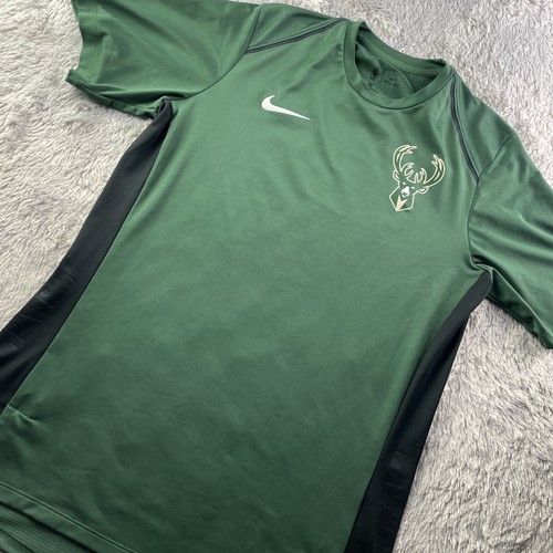 Milwaukee Bucks Shirt Herren Medium grün Nike Elite Shooter Performance Dri-Fit - Bild 1 von 11