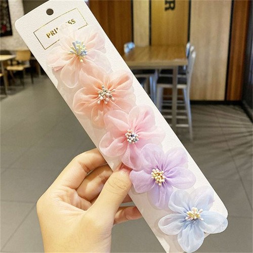 Empuñaduras para el cabello con flor corona horquillas para bebé niñas barritas para el cabello niños clips lindos - Imagen 4 de 19